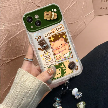 Coffee Bear Cutie Mirror Bracket Case