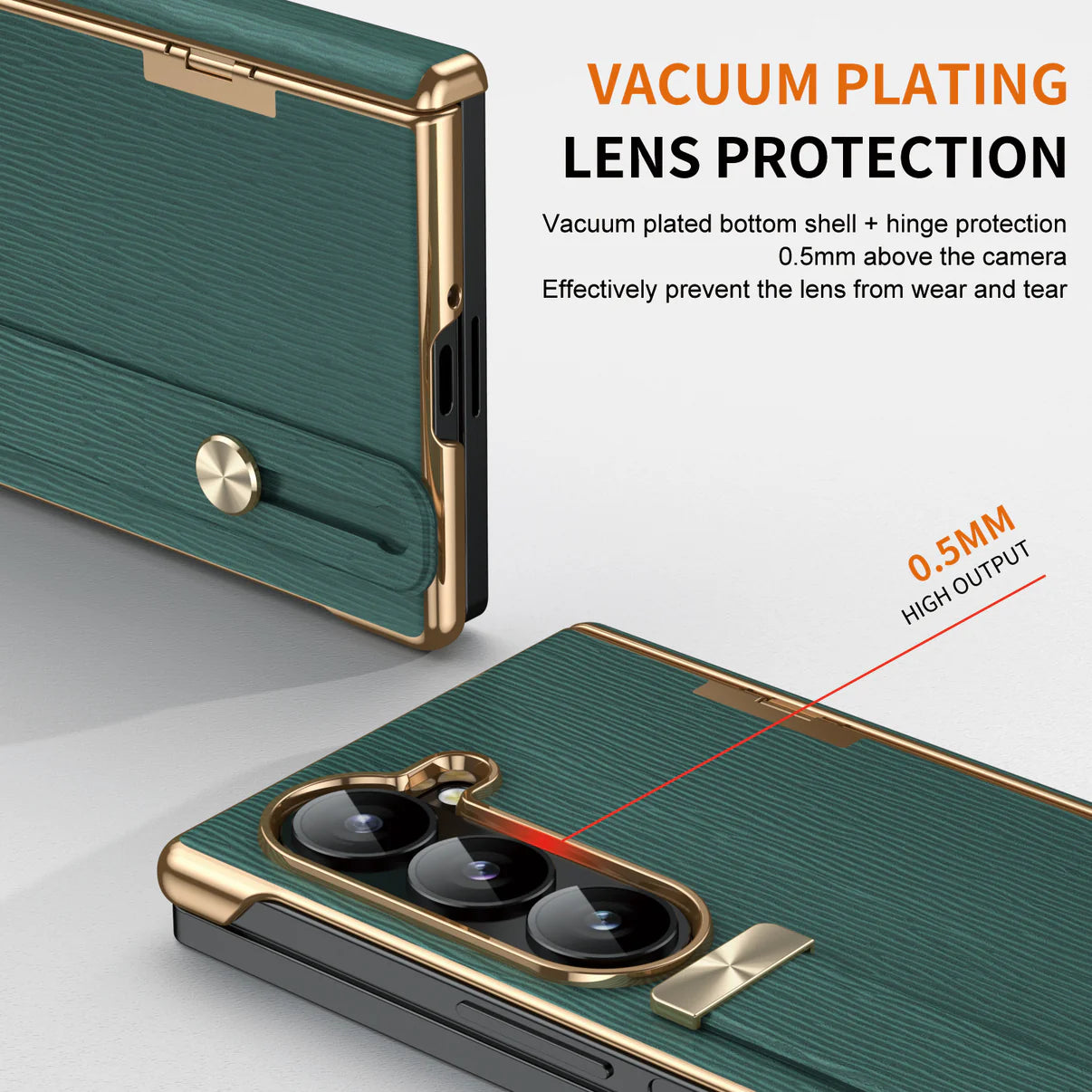 Galaxy Z Fold Series Luxury Wristband Business Leather Case