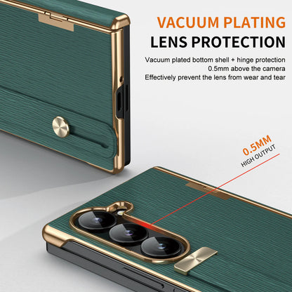 Galaxy Z Fold Series Luxury Wristband Business Leather Case