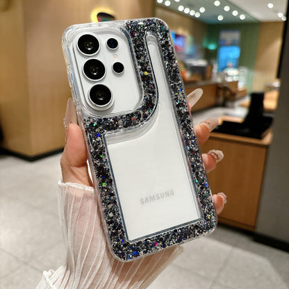 Glitter Frame Edge Crystal Case