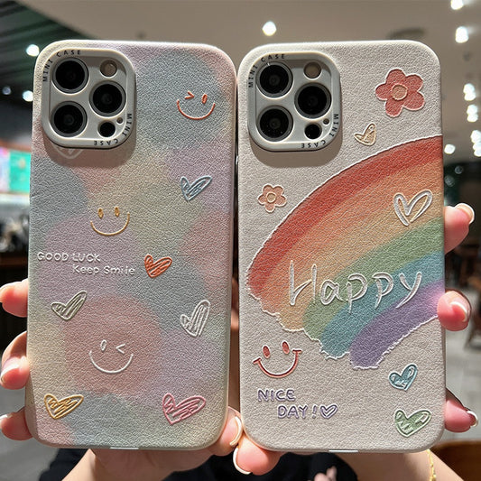 Happy Graffiti Rainbow Smiley Case