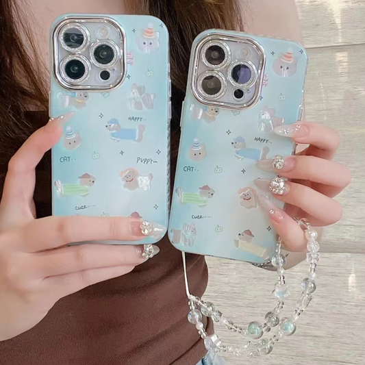 Cute Cat & Puppy Charm Case