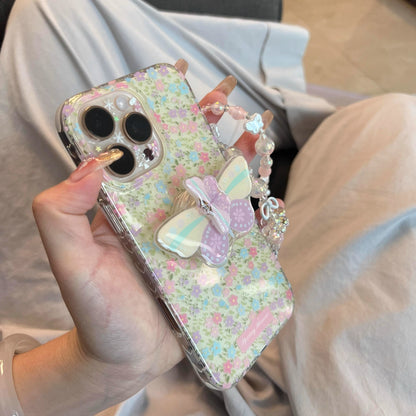 Elegant Phone Case with 3D Butterfly Gripper