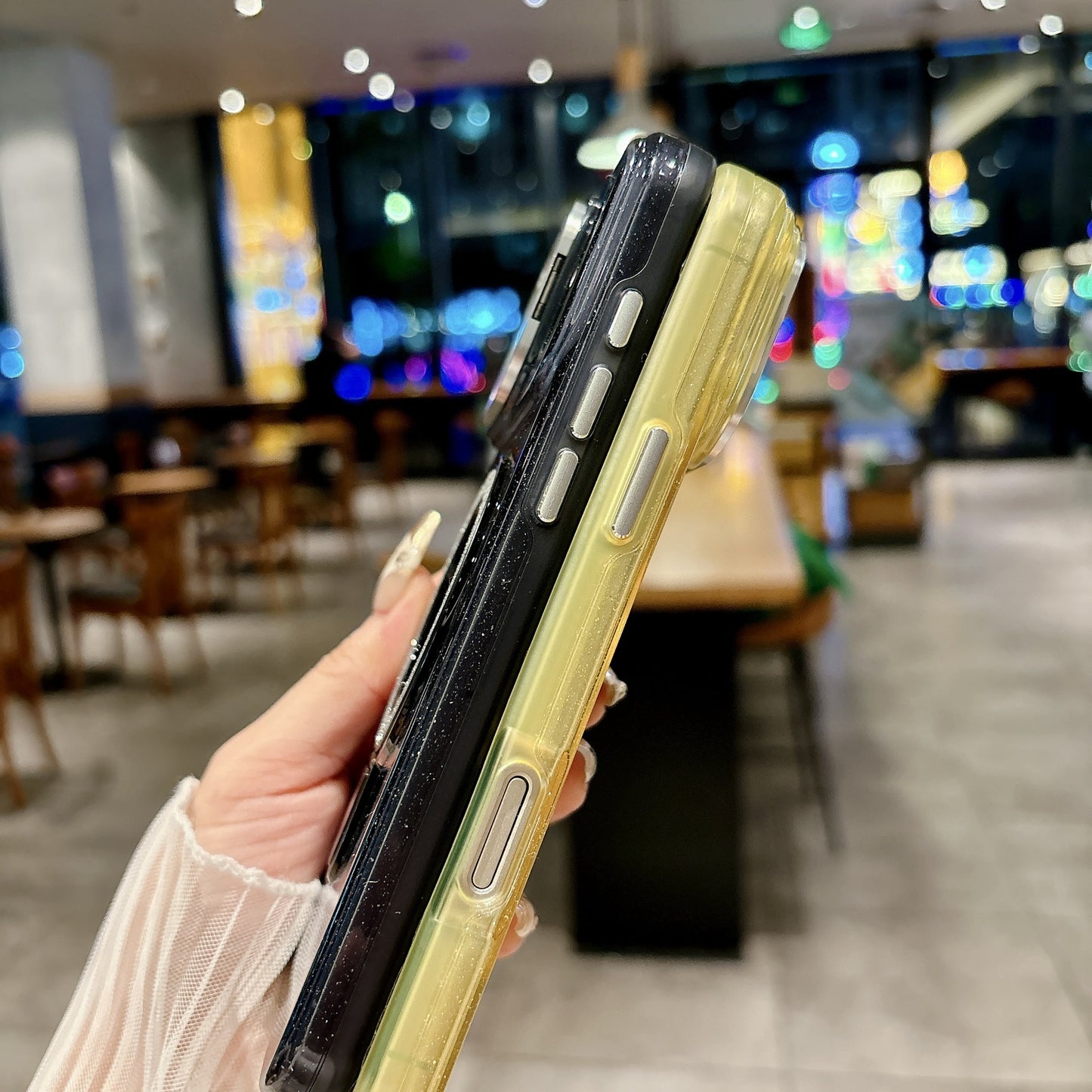 Serina Sparkling Ring Stand Glitter Case