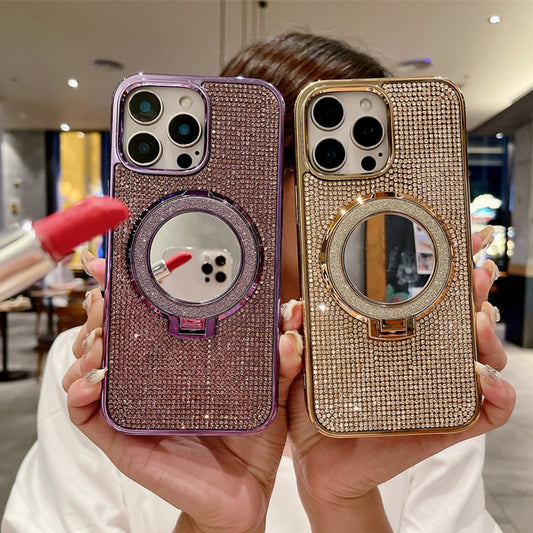 Glam Diamond Mirror Grip Case