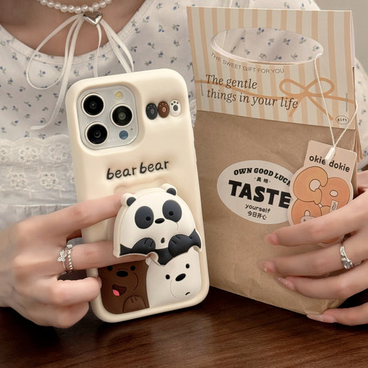 Adorable Bear Trio 3D Phone Case