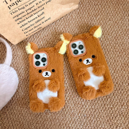 Cozy Teddy Bear Plush Phone Case