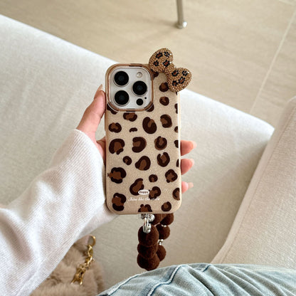 Luxury Leopard Glitter Bow Phone Case