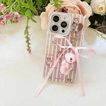 Sparkling Striped Bear Case with Teddy Charm