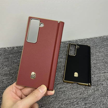 Galaxy Z Series Heritage Executive Leather Hinge Case
