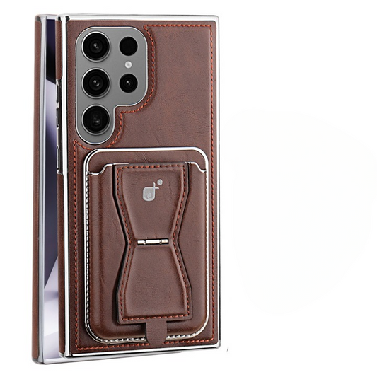 Leather Wallet Stand Phone Case - Samsung