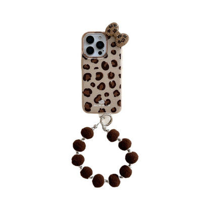 Luxury Leopard Glitter Bow Phone Case