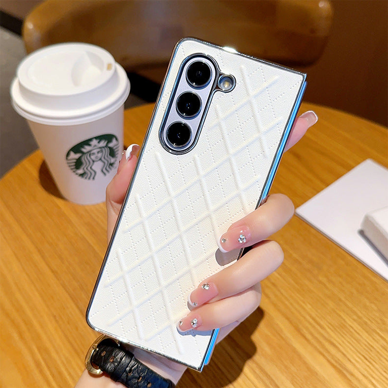 Galaxy Z Fold Series Premium Quilted Leather Case