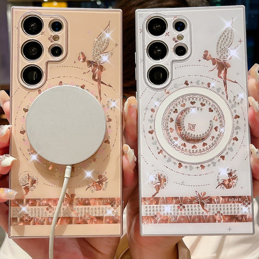 Glittering Crystals Magnetic Case - Samsung