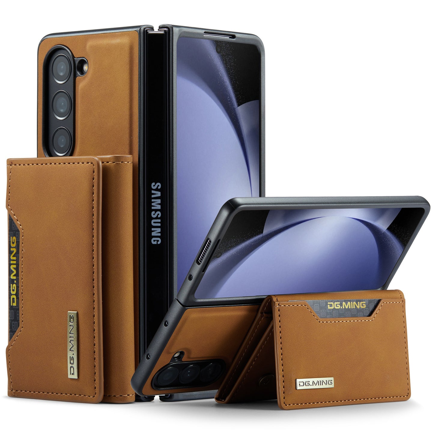 Lavish Leather Magnetic Wallet Case - Samsung