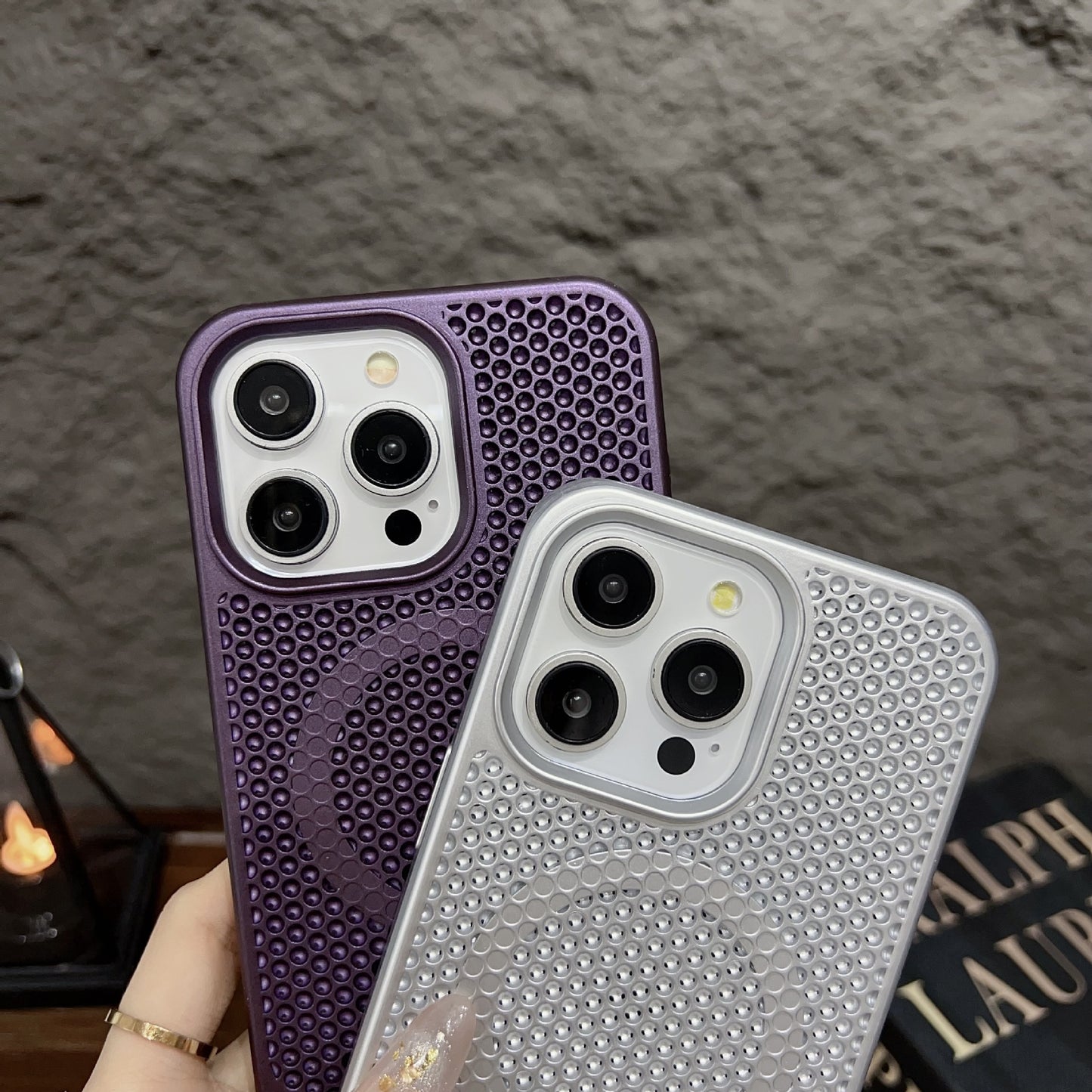 Honeycomb Magnetic Bracket Magsafe Case - iPhone