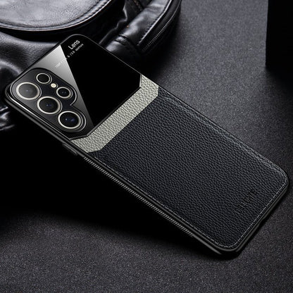 Aura Glass Lens Stitching Leather Case - Samsung