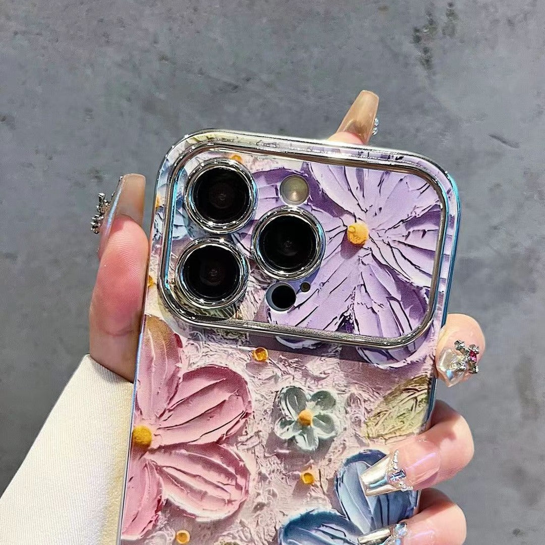 Blooming Artistry Oil Floral Case - iPhone