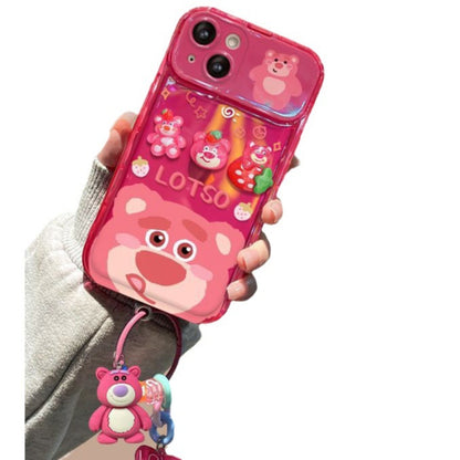3D Bear Bliss Mirror Case with Charm