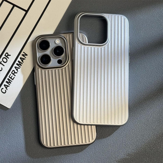 Ribbed Striped Hard Frosted Case - iPhone