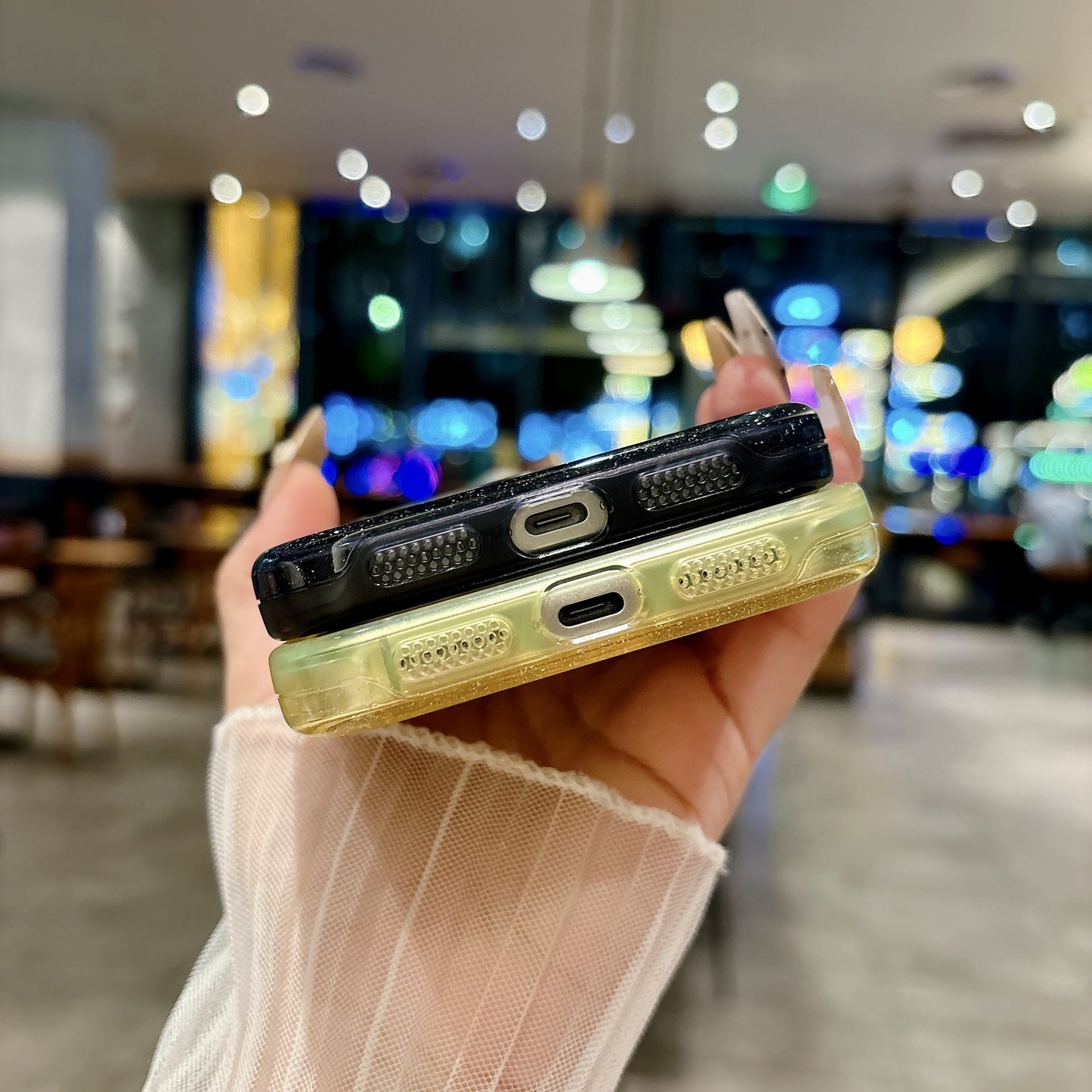 Serina Sparkling Ring Stand Glitter Case