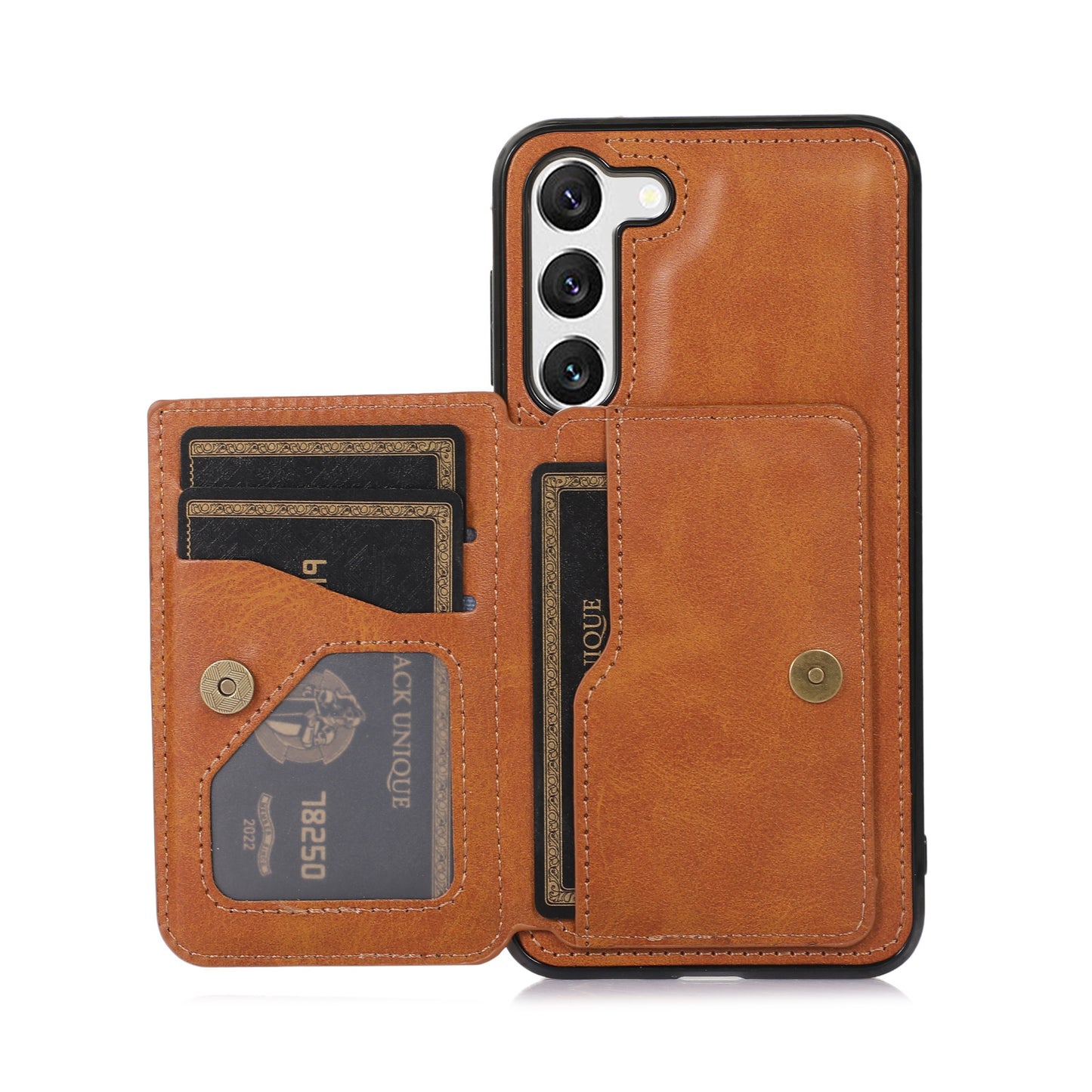 Premium Leather Wallet Holder Magnetic Case - Samsung