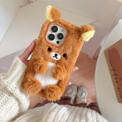 Cozy Teddy Bear Plush Phone Case