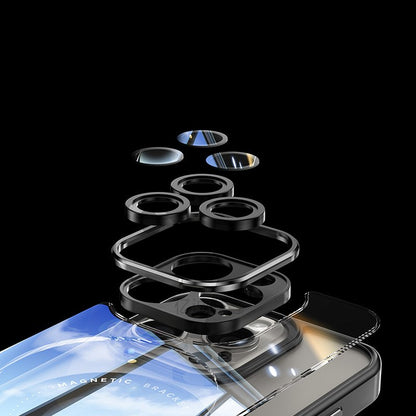 Magnetic Ring Bracket Lens Protection Case - iPhone