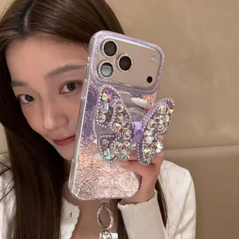 Sparkle Butterfly Wing Pop Case