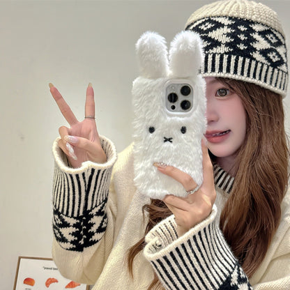 Adorable Bunny Plush Phone Case