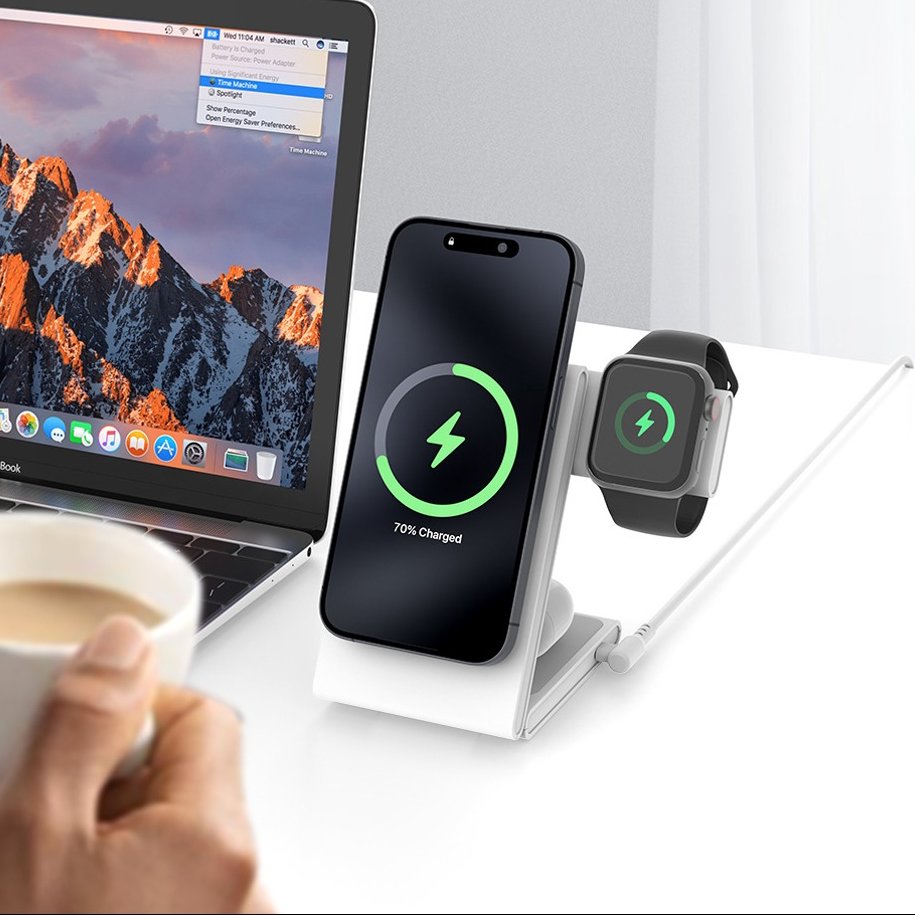 Tri Fold 3-in-One Magnetic 15W Charging Dock