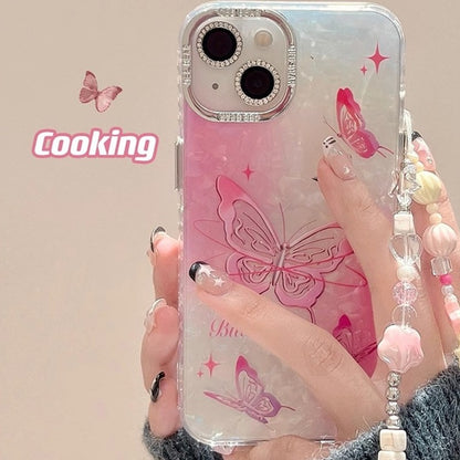 Flutter Glow Butterfly Shell Pattern Case - iPhone