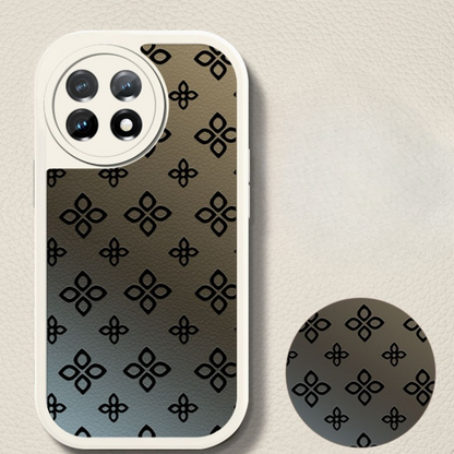 Elegant Noir Petal Grid Phone Case