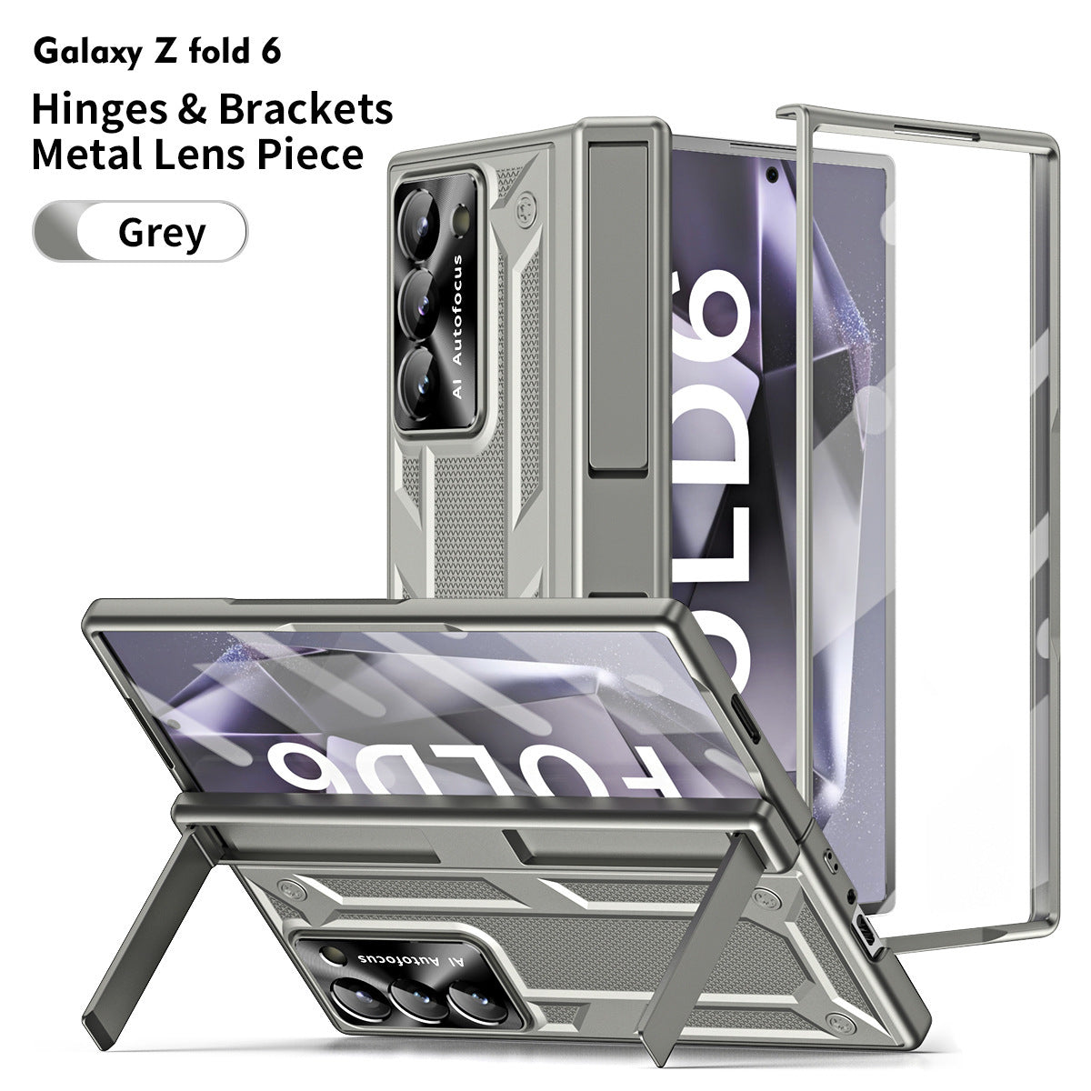 Galaxy Z Fold6 Dual Kickstand Folding Spring Loaded Case