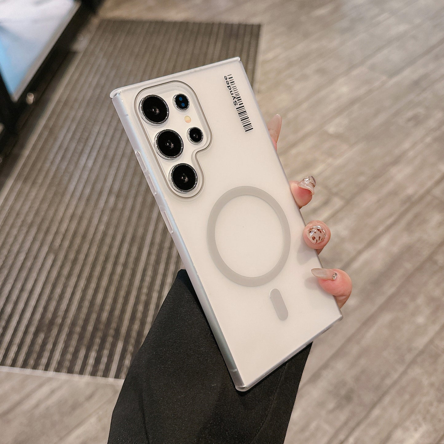 Frosted Translucent Slim Magnetic Grip Case - Samsung