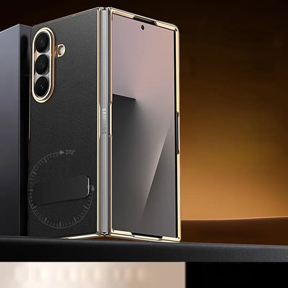 Executive Leather Armor Kickstand Case