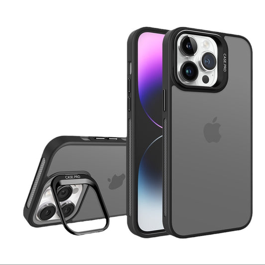 Frosted Lens Guard Bracket Case - iPhone
