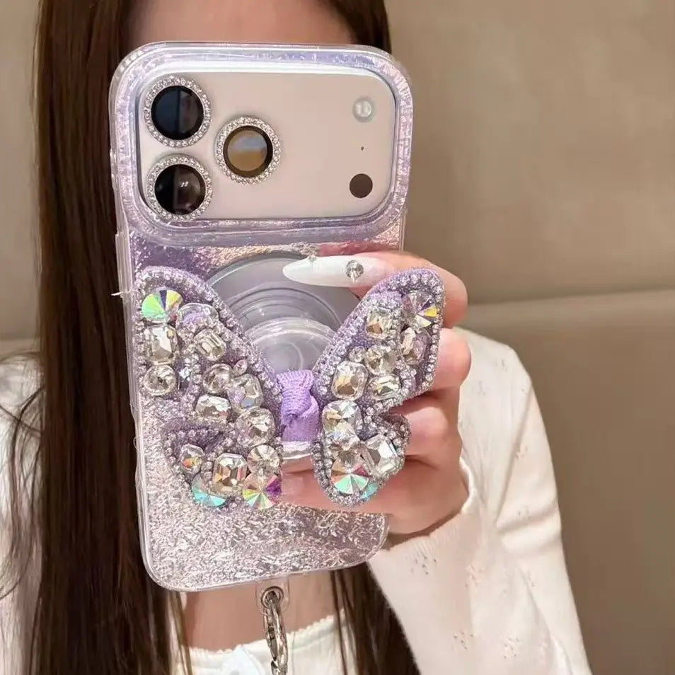Sparkle Butterfly Wing Pop Case