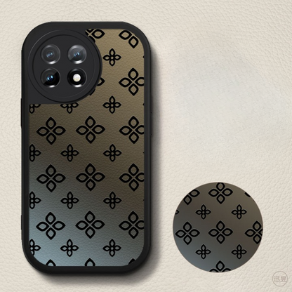 Elegant Noir Petal Grid Phone Case