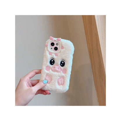 Charming Piggy Plush Phone Case