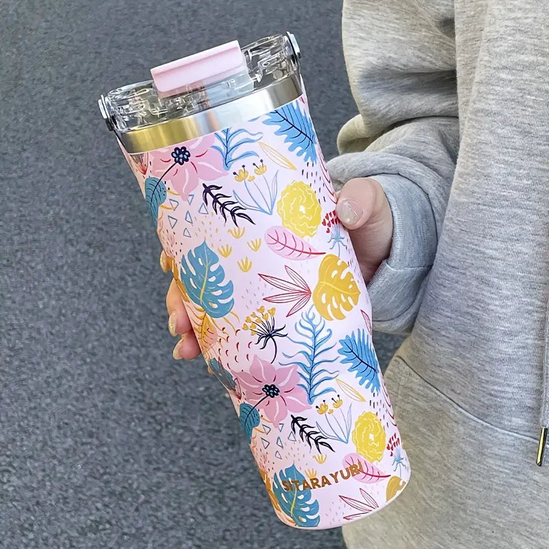 Luxury Floral Stainless Steel Insulated Tumbler