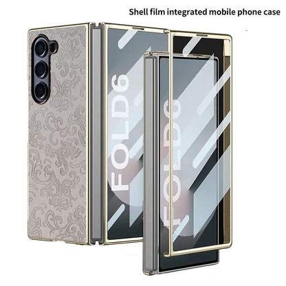 Galaxy Z Fold6 Majestic Dragon Grain Leather Case