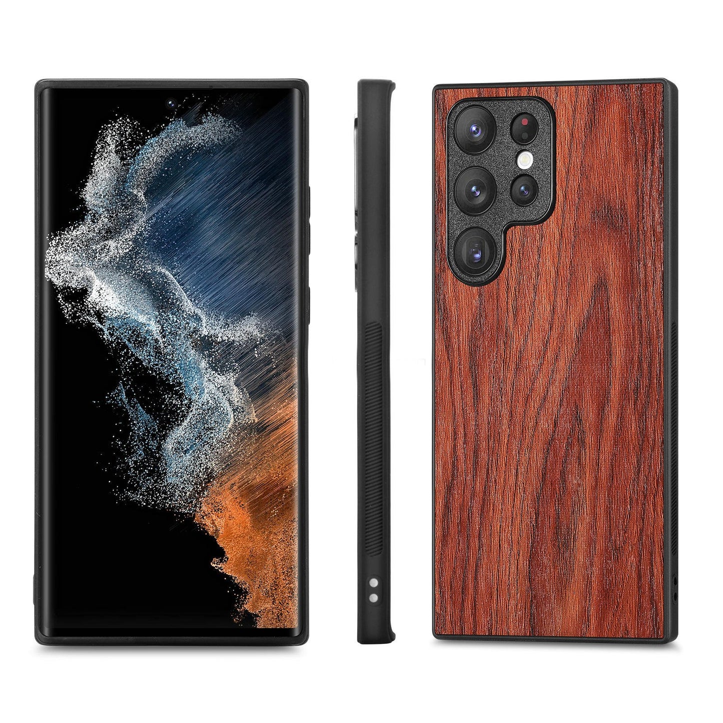 Rustic Artisan Blend Leather Wood Case - Samsung