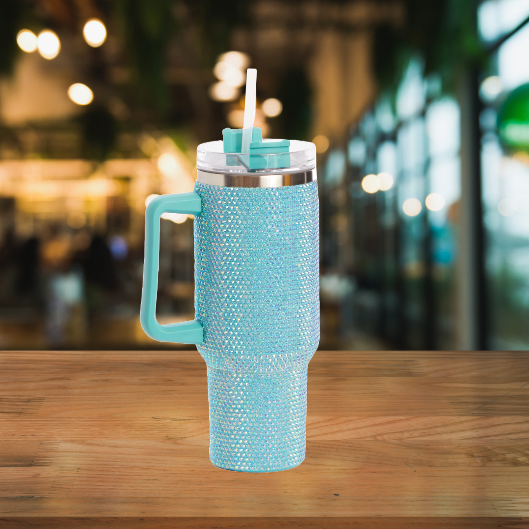 Luxe Insulated Tumbler with Rhinestone Accents