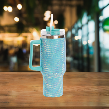 Luxe Insulated Tumbler with Rhinestone Accents