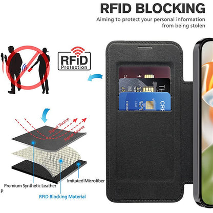 Dazzling Leather Flip Wallet Case - Google Pixel