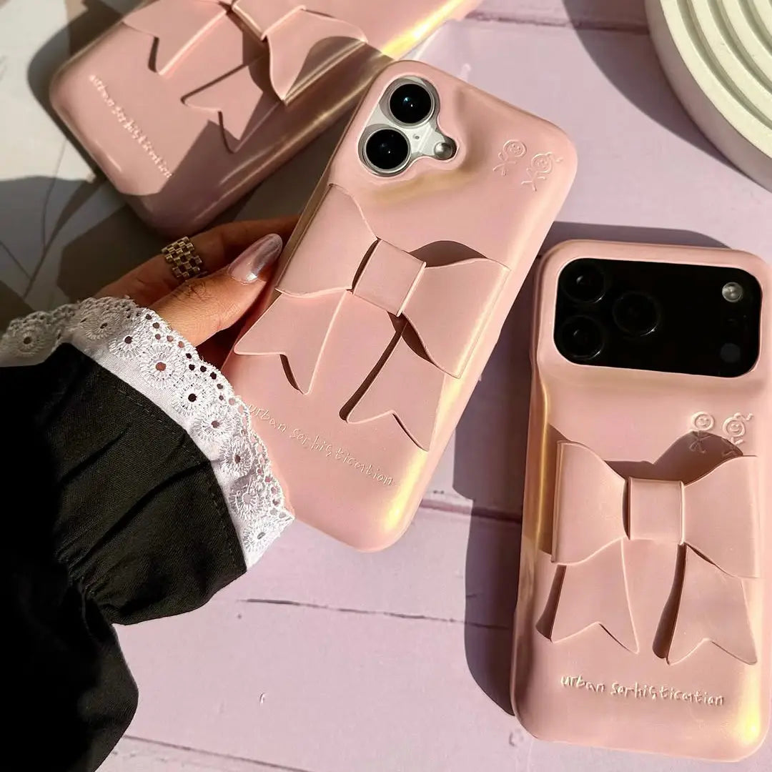 Rosy Ribbon Bow Case