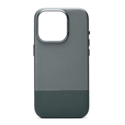 Rugged Grip Alloy Lens Leather Case - iPhone