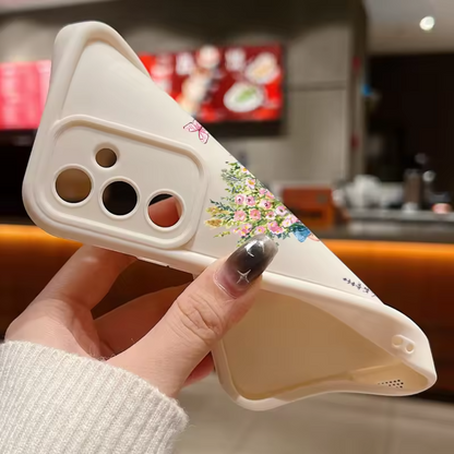 FloralShield Shockproof Bumper Case - Samsung