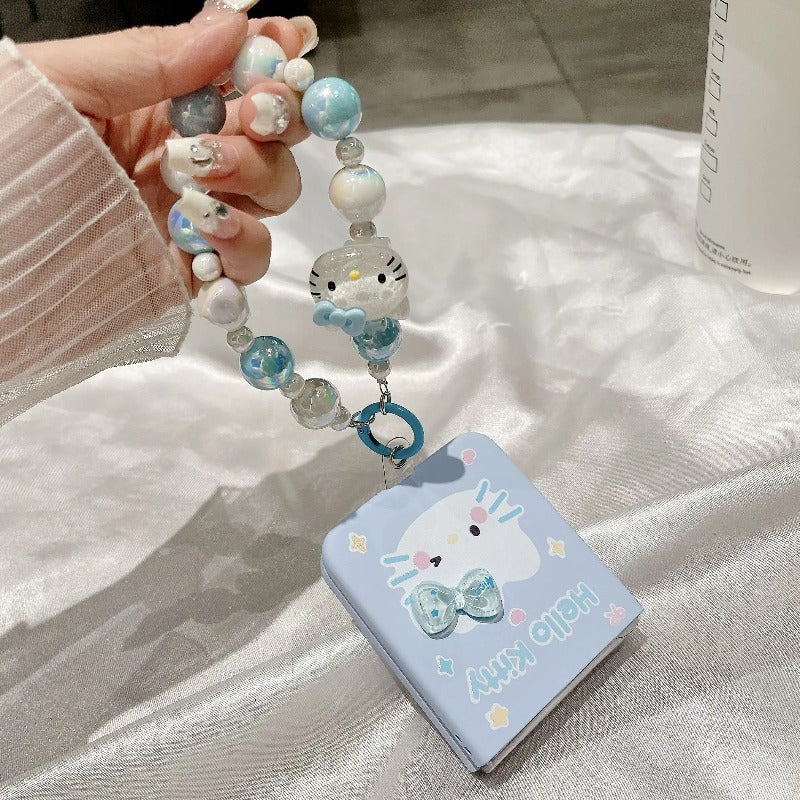3D Cute Anime Hello Kitty With bracelet Phone Case